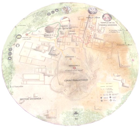 Mapa Ciudadela de Túcume